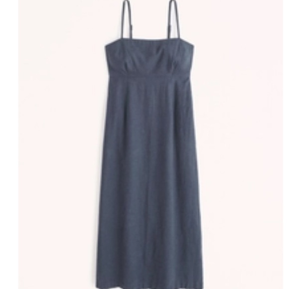 Abercrombie & Fitch Linen-Blend Midi dress - Picture 4 of 13